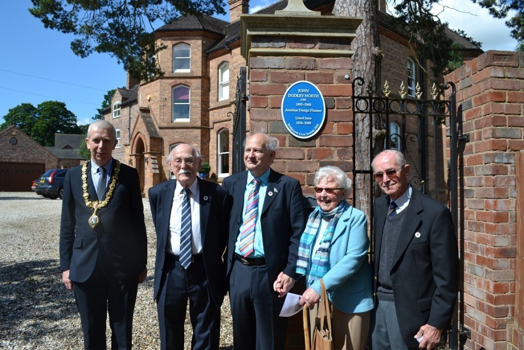 Boulton Paul Association members with the Mayor at the unveiling.