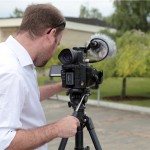 Filming in Lidice