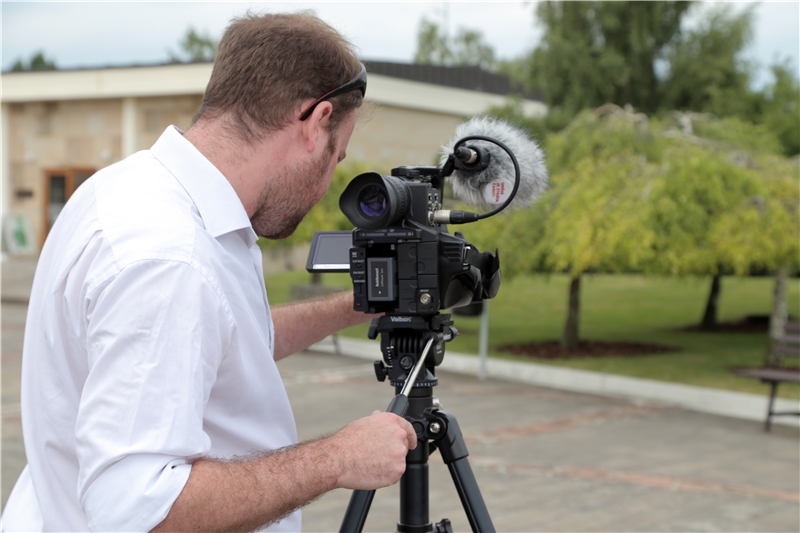 Filming in Lidice