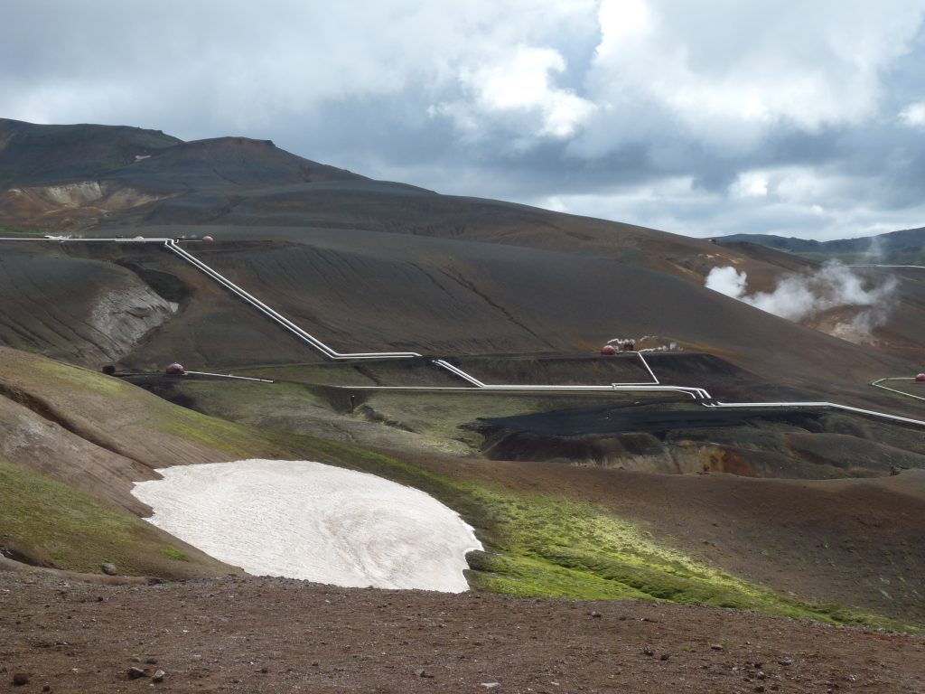 Geothermal system pipelines, Iceland, F. Tweed, 2015