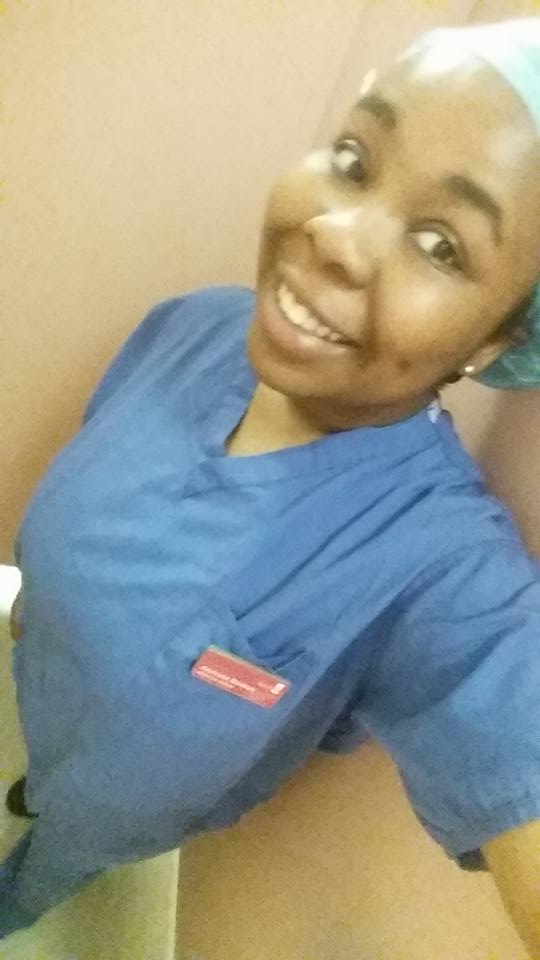 Annrose in medical scrubs