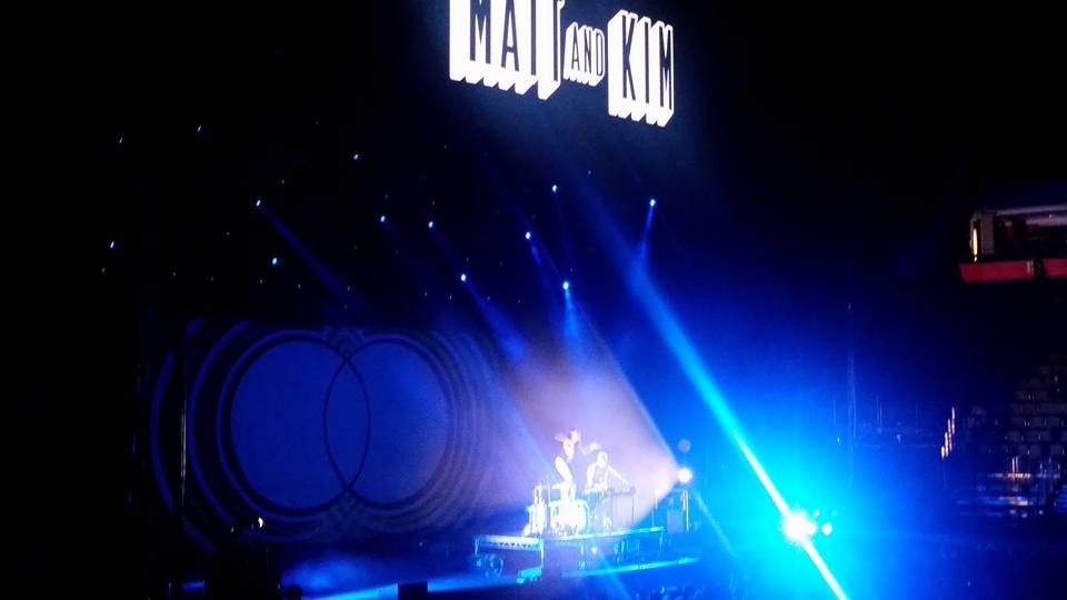 matt and kim live on stage in manchester