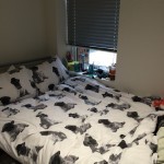 emmas bed and small window in the corner
