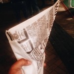 Food wrapped in a news paper
