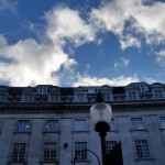 Blue sky above London