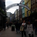 Carnaby Street in London full of shoppers