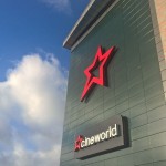 Cineworld logo and symbol on the wall