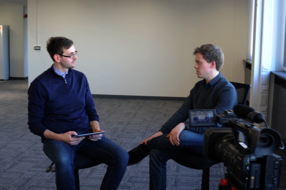 Graduate Matt Richardson interviewing Owen on Periscope