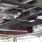 Ventilation and wires ready in the new ceiling