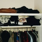 Bags and other items on top of the wardrobe