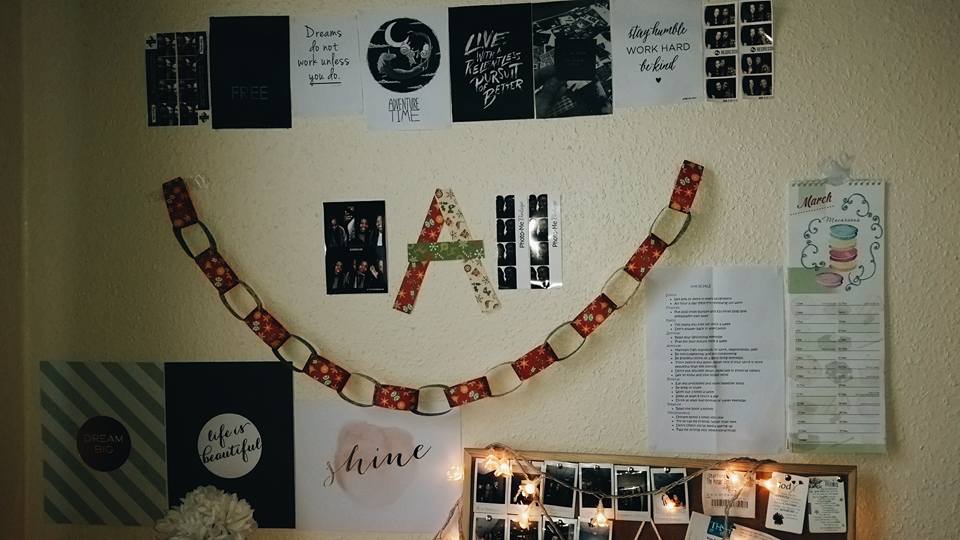 Wall above Annrose’s desk