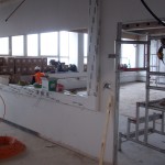 Construction work on the top floor of Mellor