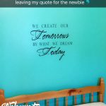 Taofiqahs room with a quote on the wall