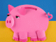 Pink piggy bank